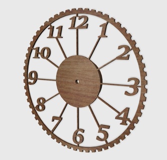 wall clock 28cm diameter 3d print model - Mito3D