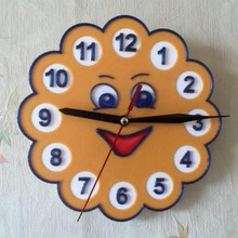relógio de parede infantil quarto sol a casa A impressão 3d um presente tanyaakinora 3d print model - Mito3D