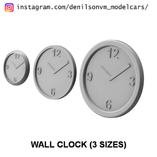 wall clock pack 1 24 25 diorama alarm 3d print model - Mito3D