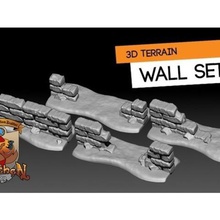 tampa da parede jogo 40k barricada wargame terreno warhammer 3d print model - Mito3D