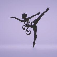 wall decor balerina ballet dancer 3d print model - Mito3D