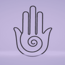 Mauer Dekor Buddhist Hand Auge Symbol Blume Buddhismus 3d print model - Mito3D