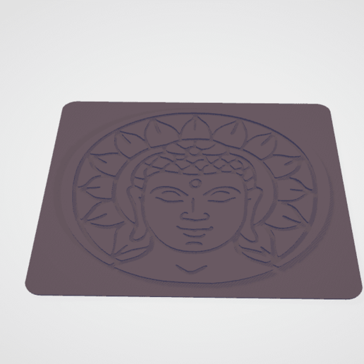 pared decoración Budha cabeza Buda reiki Arte 3D print model - Mito3D