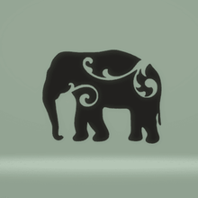 parede decoração elefante animal 3d print model - Mito3D