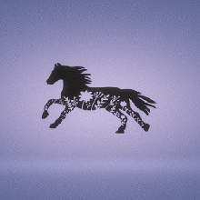 parete arredamento fiore cavallo arte decorazione animale 3d print model - Mito3D