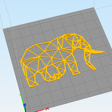 parete arredamento geometrico elefante animale casa 3d print model - Mito3D