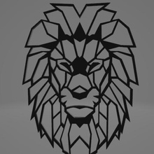 decoración pared león animal art 3d print model - Mito3D