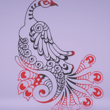 duvar dekoru peacok dekor kuş 3d print model - Mito3D
