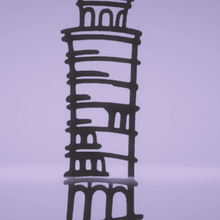 parede decoração pisa torre arte Itália 3d print model - Mito3D