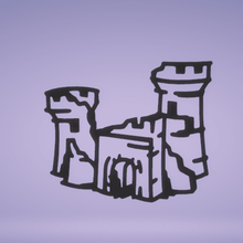 wall decor ruin castle art 3d print model - Mito3D