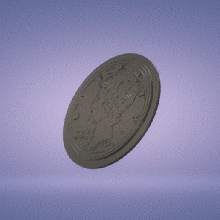 wall decor set coins america art coin dollar nickel 3d print model - Mito3D