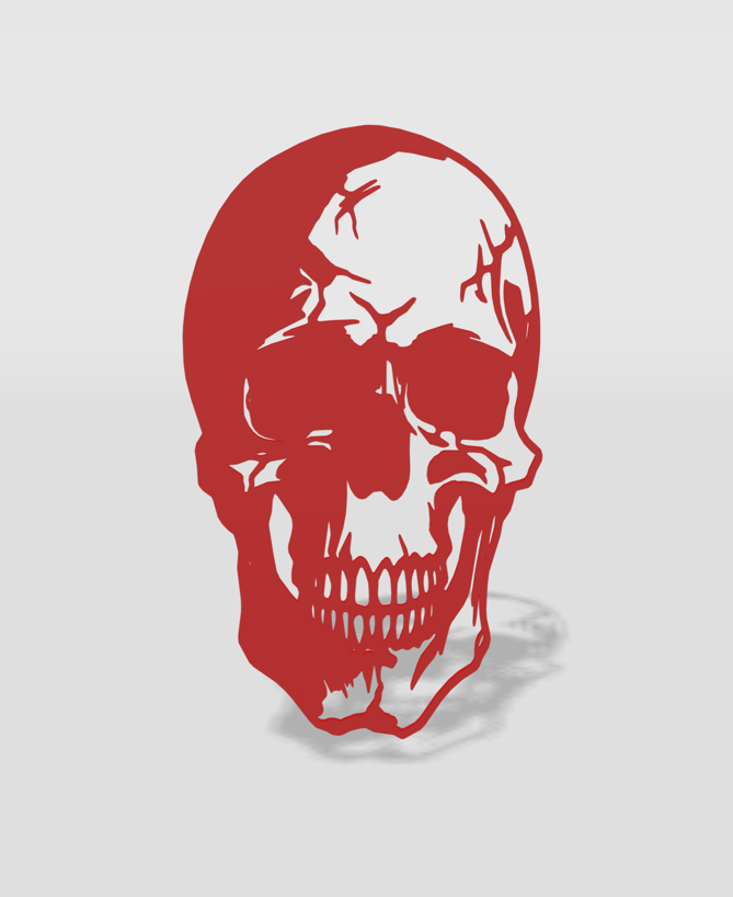 wall decor skull halloween dead death 3D print model - Mito3D