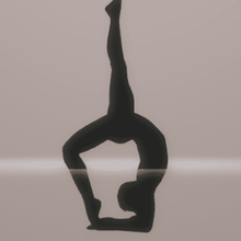 wall decor yoga art woman 3d print model - Mito3D
