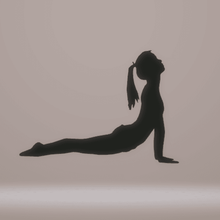 wall decor yoga woman art 3d print model - Mito3D