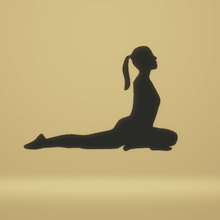 mur décor yoga art femme 3d print model - Mito3D
