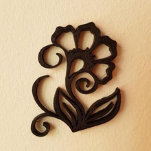 wall decoration home flower design 3d print model - Mito3D