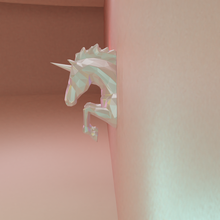 wall decoration - polygon unicorn sculpture home deco lowpoly horse art interior room design 3d print model - Mito3D