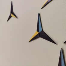 wall decoration 3 point star home comfort segment triangle art design 3d 3d print model - Mito3D