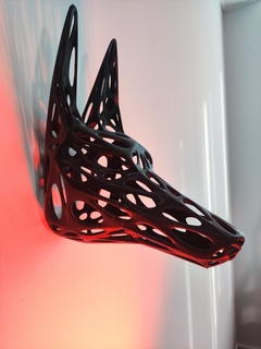 pared decoración anubis perro lobo Arte diseño 3d print model - Mito3D
