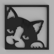 wall decoration cats 3d print model - Mito3D