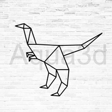 wall decoration dinosaurs origami home dinosaur geometric mural murn 2d 3d print model - Mito3D