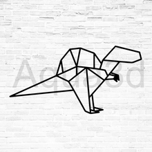 wall decoration dinosaurs origami home dinosaur geometric mural murn 2d 3d print model - Mito3D