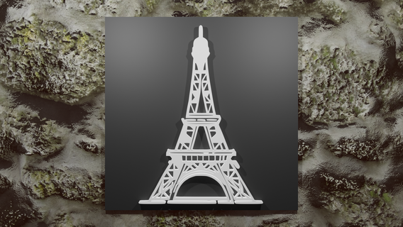 parede decoração Eiffel torre arte 3d print model - Mito3D