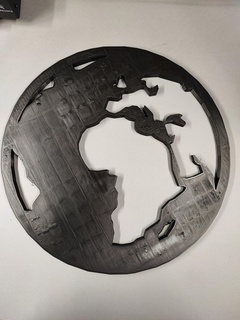 pared decoración globo Arte terrestre tierra continentes planeta planisferio bricoloup 3d 3d print model - Mito3D