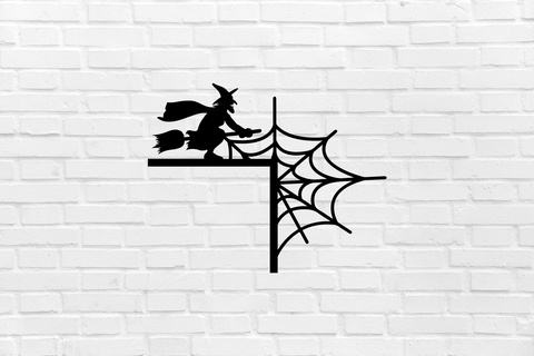 wall decoration halloween door witch spider web scary cemetery decor mural art sculpture ornamentation home interior design furniture cool elegant 3d print model - Mito3D