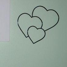 wall decoration hearts mural design heart valentine's day love 3d print model - Mito3D
