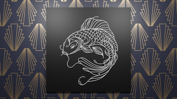 mur décoration koi carp art 3d print model - Mito3D