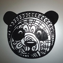 wall decoration mandala panda art bricoloup 3d 3d print model - Mito3D