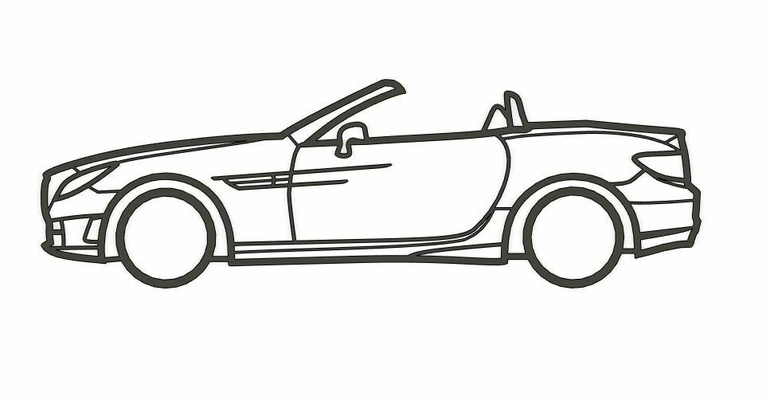 duvar dekorasyon mercedes slc slk r172 denizlerde slr sl sl500 amg roadster çevrilebilir darbe cabriolet bmw z4 almanya araba otomotiv iç tasarım garaj logo 3d print model - Mito3D