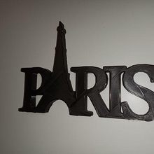 parede decoração Paris arte afundar torre bricolupo 3d 3d print model - Mito3D