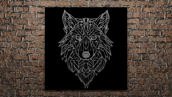 wall decoration wolf wall decoration wolf art  3d print model - Mito3D