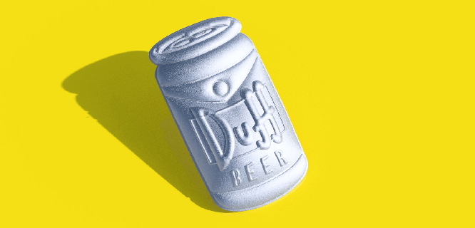 wall duff simpsons springfield packaging replica label drink animation fiction icon bottle brand logo moe's tavern homer simpson brewery entertainment collectibles comedy friends 3d print model - Mito3D