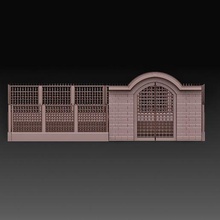 mur clôture 3 architecture art high poly imprimable modèle gadget 3d print model - Mito3D