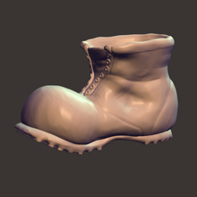 mur fleur pot art cuir chaussures plante vert Terre Pixar 3d print model - Mito3D