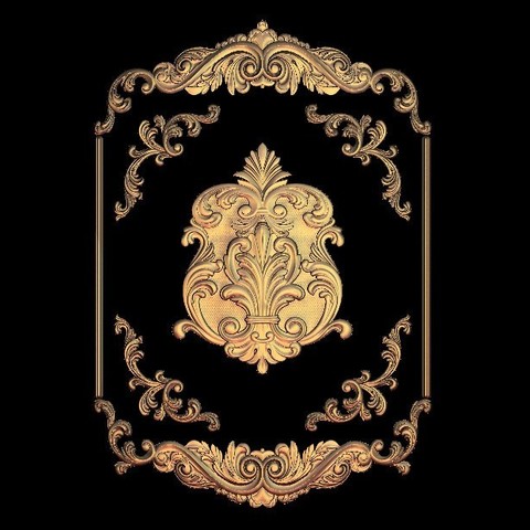 wall frame renaissance deco art 3D print model - Mito3D