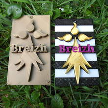 pared hermine la versión 2 art breizh el armiño símbolo breton decoración de bandera gwenn ha du 3d print model - Mito3D
