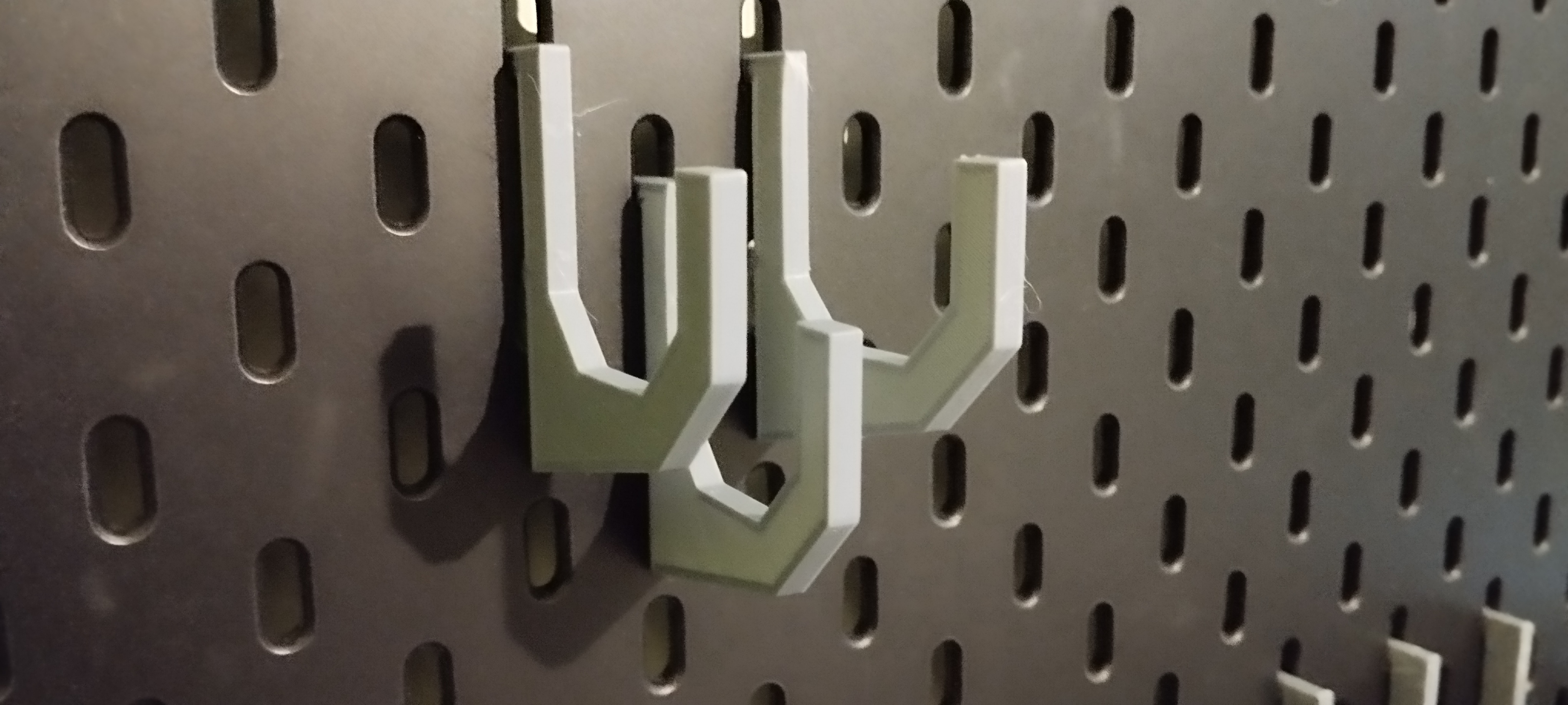 parete gancio 2 ikea hack skadis airsoft 3D print model - Mito3D