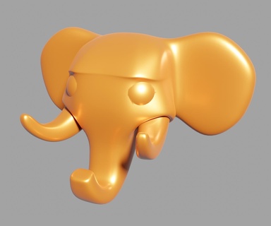 parede gancho simples elefante modelo cabide animal pano chapéu wallhanger montado 3d print model - Mito3D