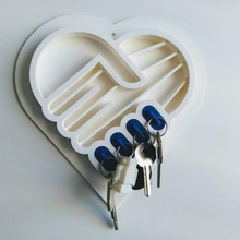 wall key holder bracket e-nable rings home decoration design lamp 3d print model - Mito3D