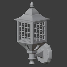 wall light architecture lantern parts set 3d print model - Mito3D
