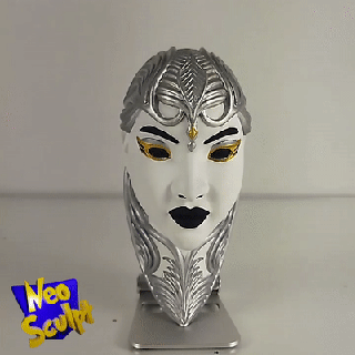 parete maschere veloce vs reiko maschera decorazione Giappone giapponese kabuki samurai 3d print model - Mito3D