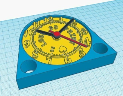 wall mount desktop clock diy multicolor universal household 3d print model - Mito3D