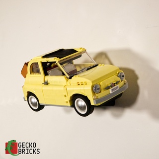 Mauer montieren Lego Schöpfer Experte Fiat 500 Wagen 77942 10271 3d print model - Mito3D
