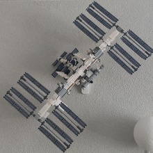 wall mount lego international space station 3d print model - Mito3D