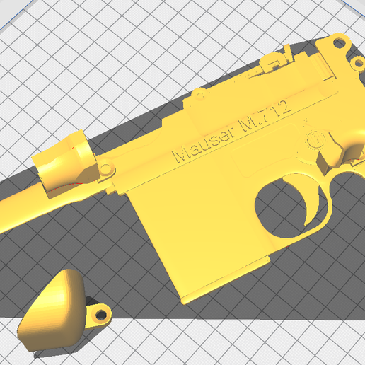 wall mount mauser 96-m712 game gun 96 m712 fasteners 3D print model - Mito3D