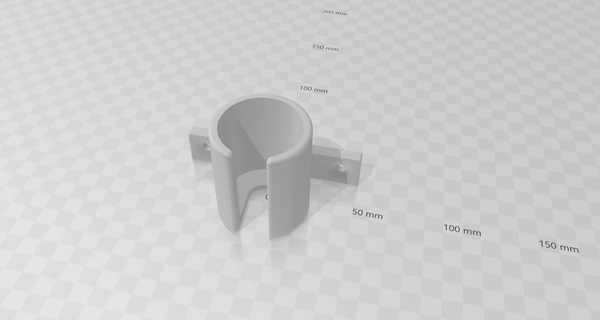 mur monter mini succion tasse vide nettoyeur support budget main 3d print model - Mito3D